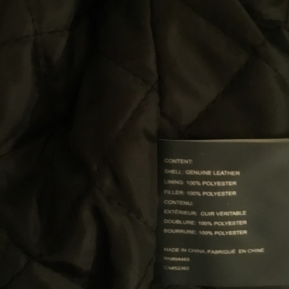 NEW w TAGS NauticaBlack Lambs Leather Jacket Size Large